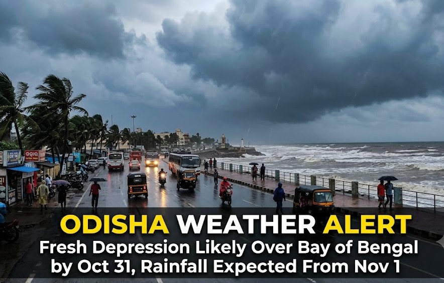Odisha Weather Alert: Fresh Depression Likely Over Bay of Bengal by October 31, Rainfall Expected From November 1